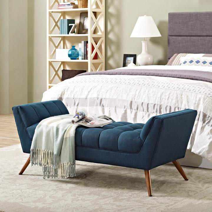 Ondre Medium Upholstered Bench - Azure