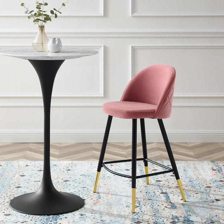 Rory Stool Velvet Counter Stools, Set of 2