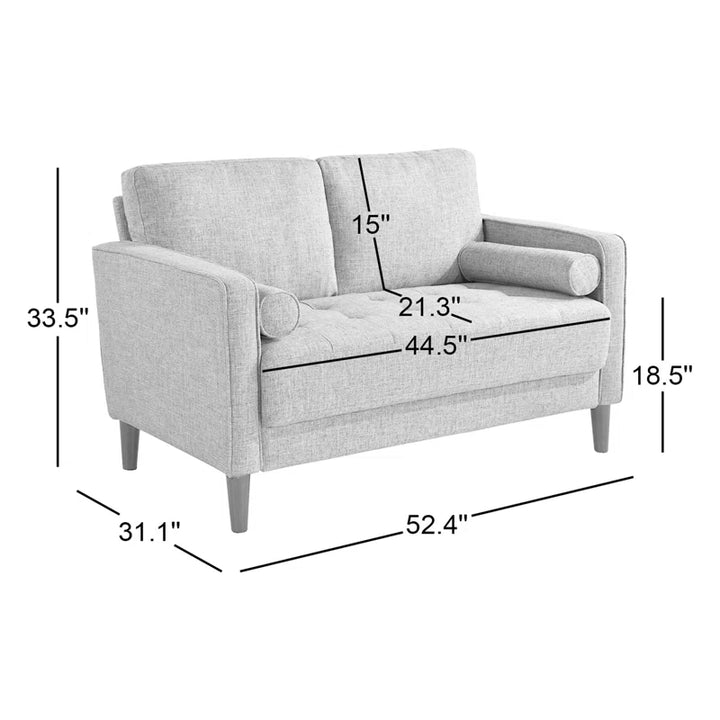 Garren 52.4" Square Arm Tufted Loveseat