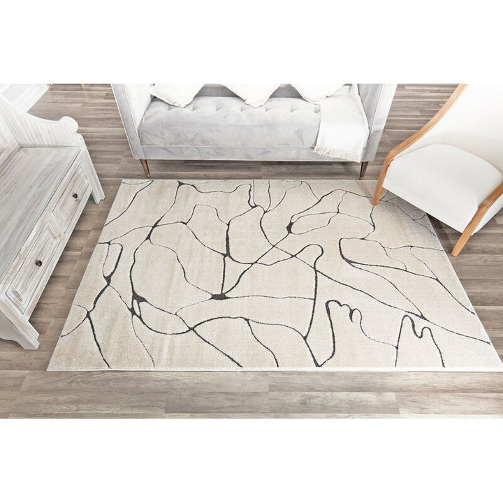Chevron Ivory Area Rug-8'2"x10'