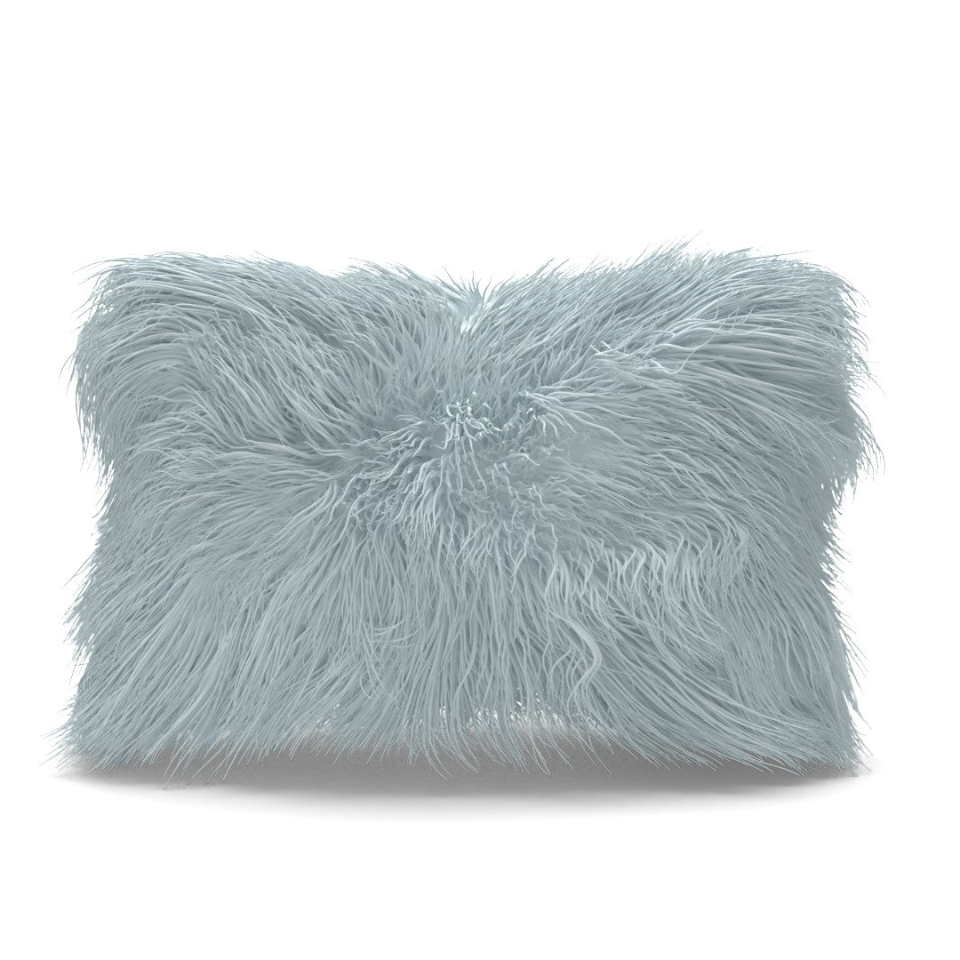 Whipton Mongolian Faux Fur Lumbar Pillow No Insert 20"x12"