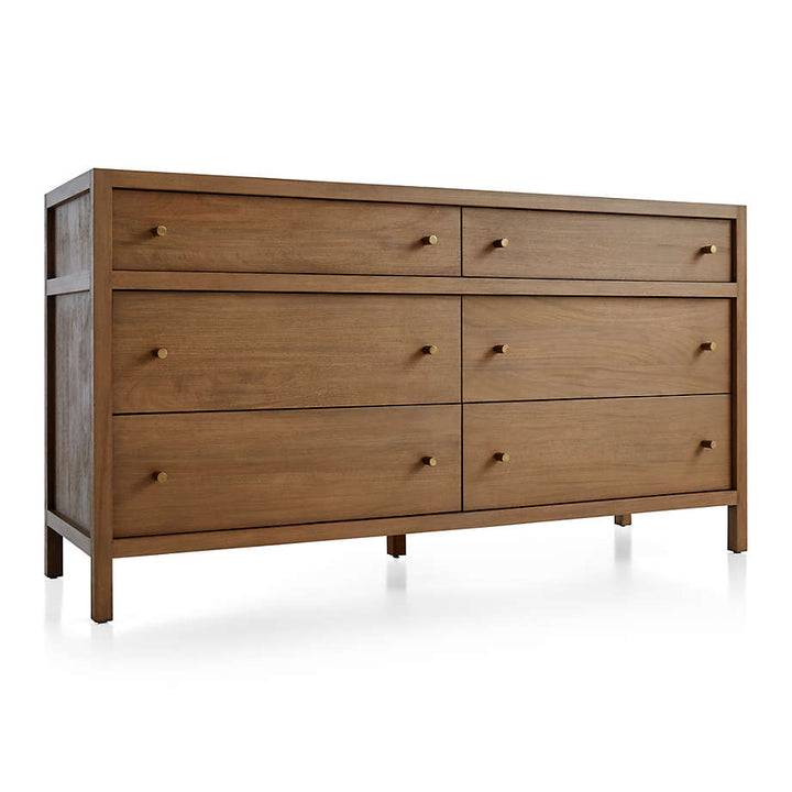 Keane Driftwood 6 Drawer Wood Dresser