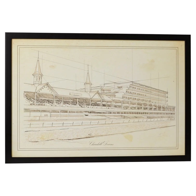 Churchill Downs Racing Hobbies With Frame-36"x24"