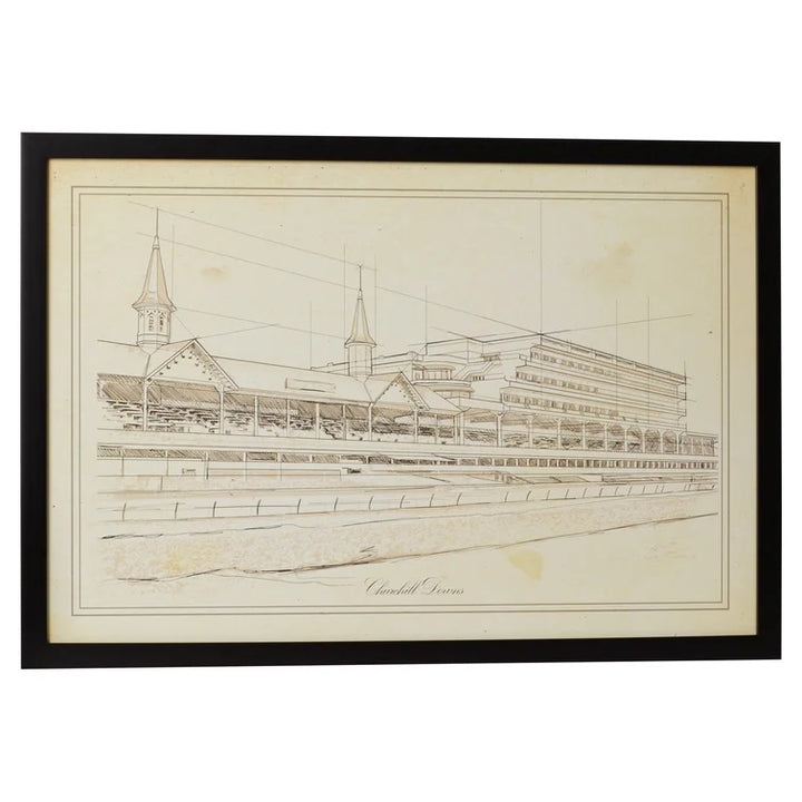 Churchill Downs Racing Hobbies With Frame-36"x24"
