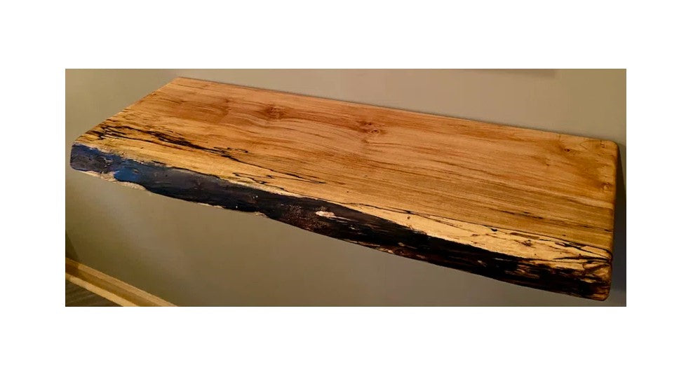 Maple Floating Shelf with Live Edge 30"