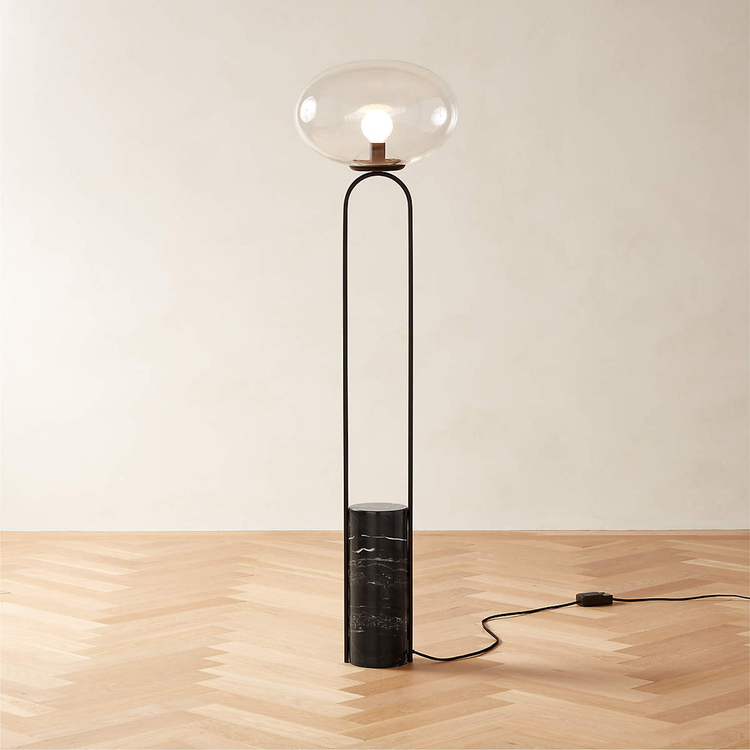 POLO BLACK MARBLE FLOOR LAMP