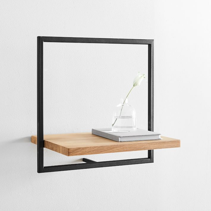 Shelfmate Wood & Metal Shelves Collection Oak/Black