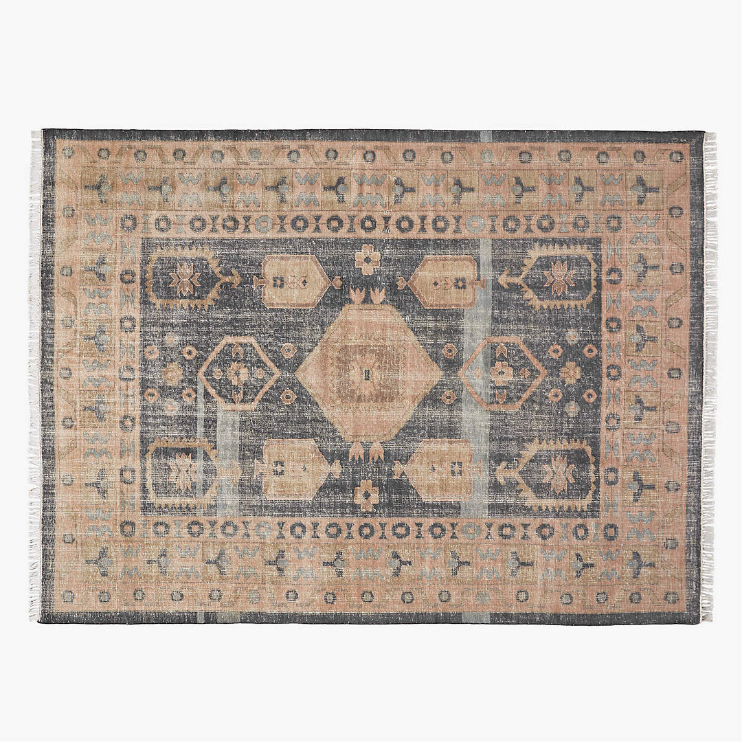 ARACATI NAVY BLUE NEW ZEALAND WOOL AREA RUG