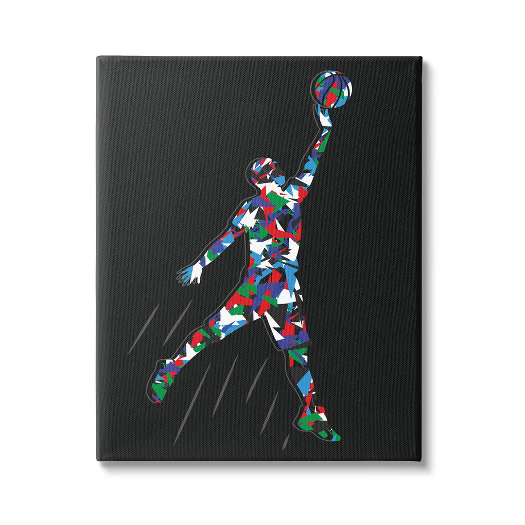 Basketball Player Abstract Pattern On Canvas