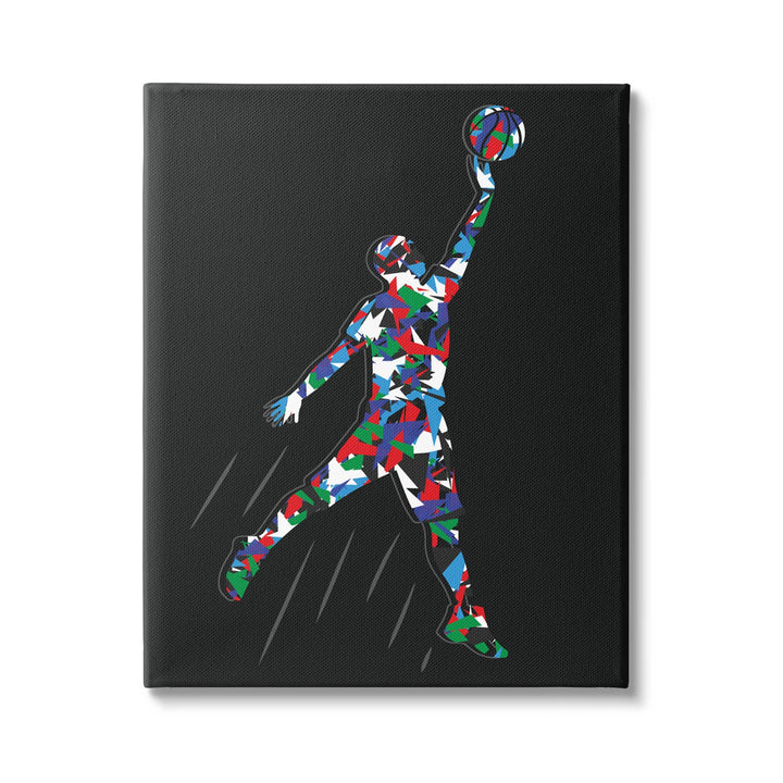 Basketball Player Abstract Pattern On Canvas
