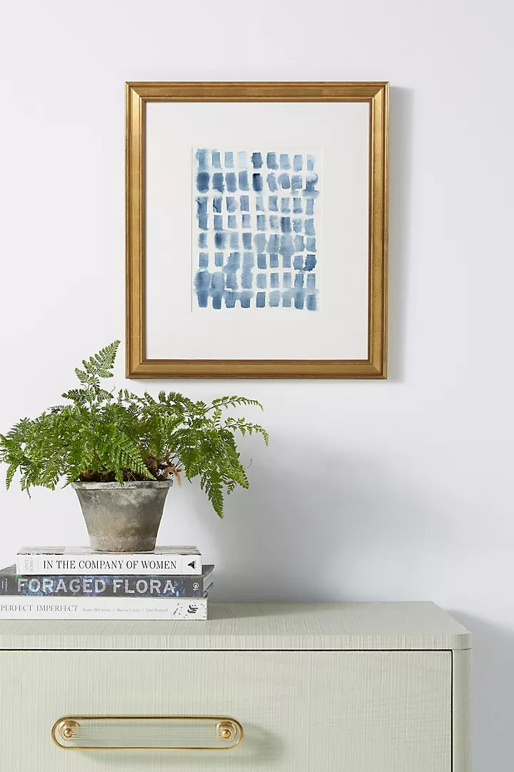 Blue Wash Blocks Wall Art With Frame