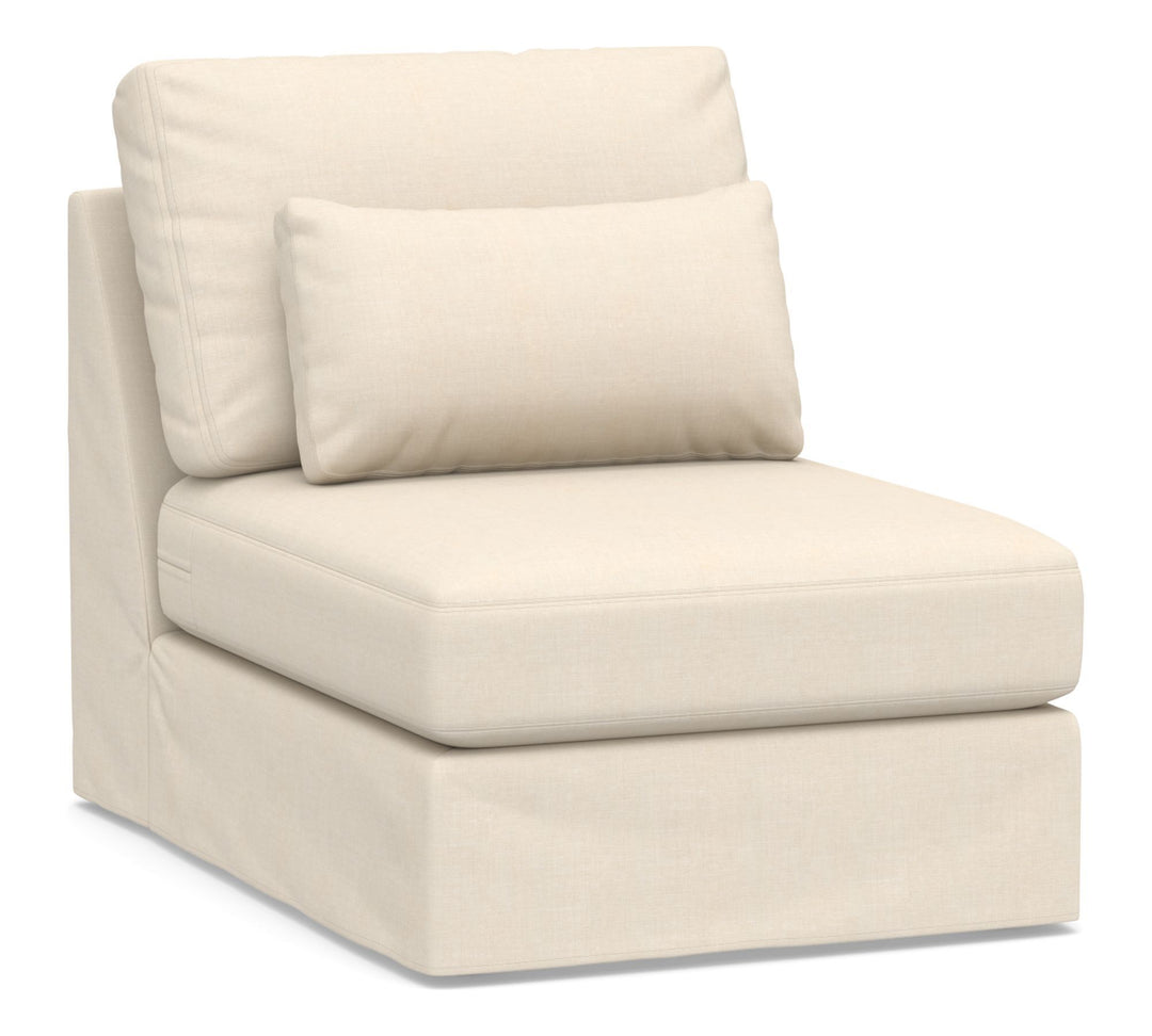 Big Sur Roll Arm Deep Seat Sectional Armless Chair