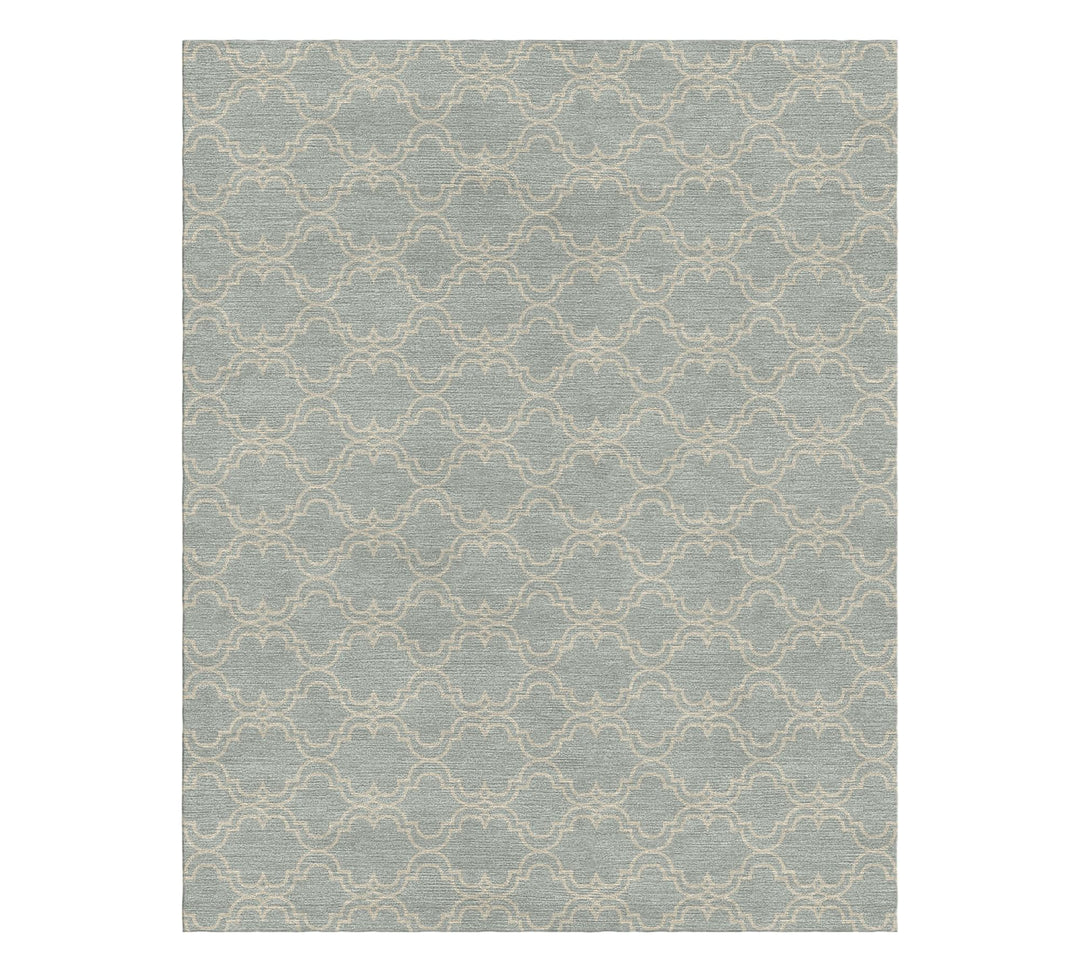 Scroll Tile Hand-Tufted Wool Rug