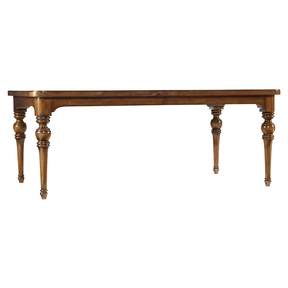 Gabriel Updated Traditional Brown Wood Extendable Rectangular Dining Table