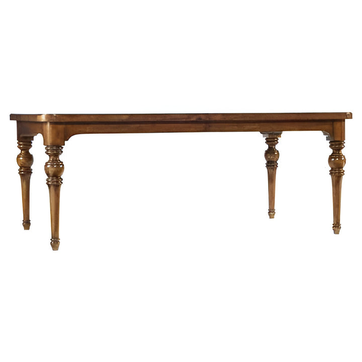 Gabriel Updated Traditional Brown Wood Extendable Rectangular Dining Table