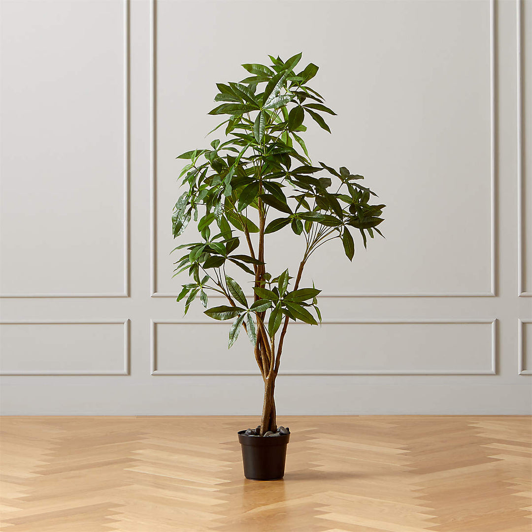 FAUX POTTED MONEY PLANT 5'