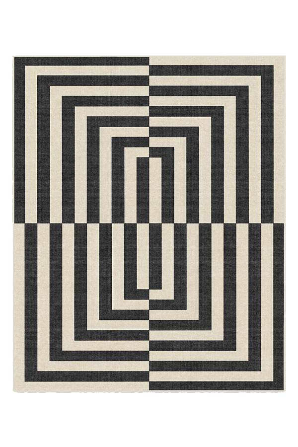 Jonathan Adler Op Art Charcoal Rug 8'x10'