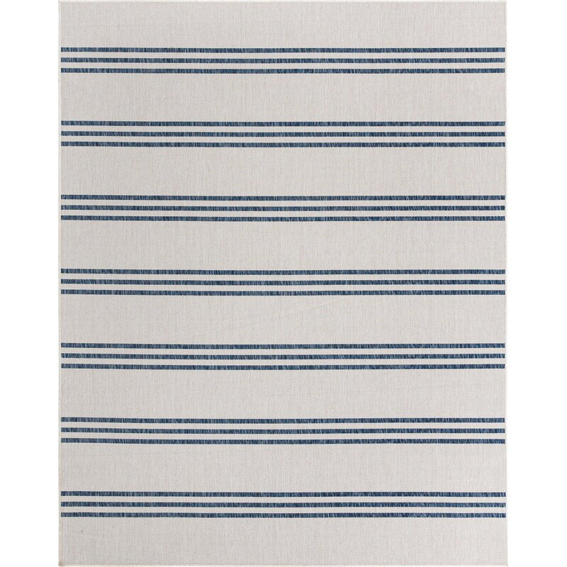 Striped Ivory Area Rug-7'.10"x10'