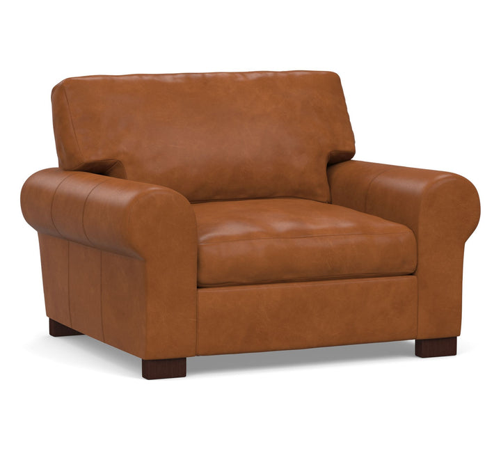 Turner Grande Roll Arm Leather Chair