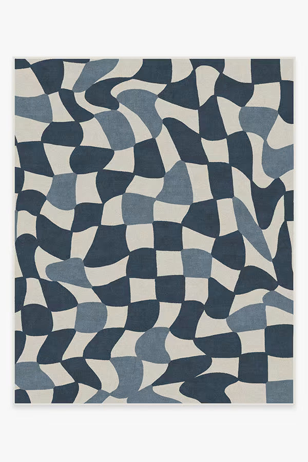 Faye Ivory & Blue Rug
