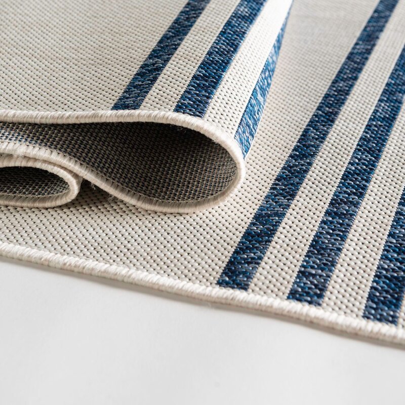 Striped Ivory Area Rug-7'.10"x10'