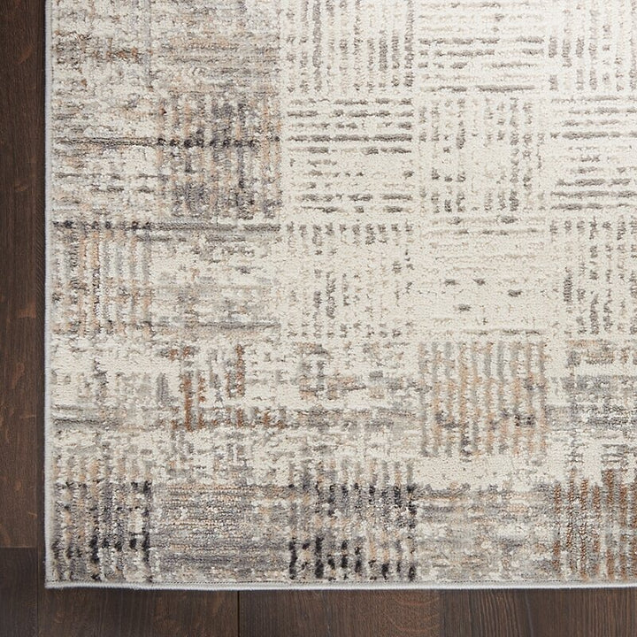 Alyse Geometric Gray/Ivory Area Rug-7'10''x9'10''