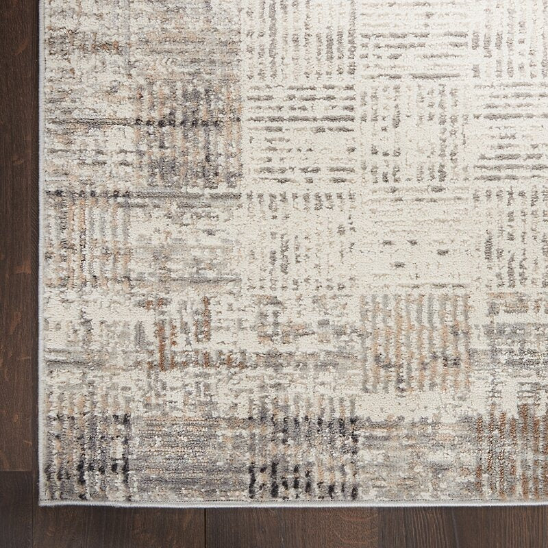 Alyse Geometric Gray/Ivory Area Rug-7'10''x9'10''