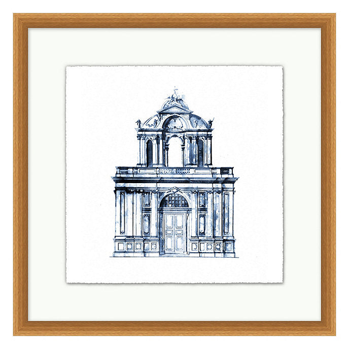 Indigo Facade Art With Frame