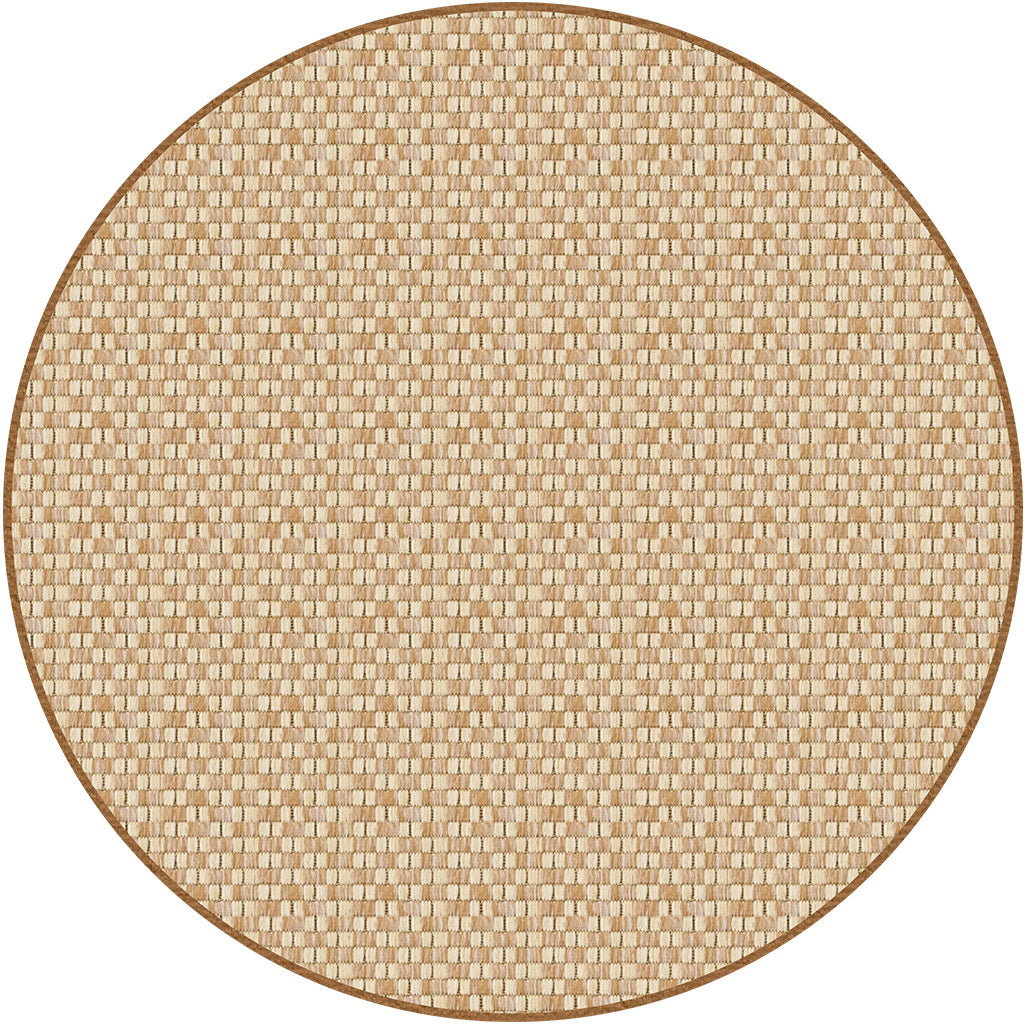 Kaylah Geometric Beige Indoor Outdoor Area Rug-6'7"x6'7"
