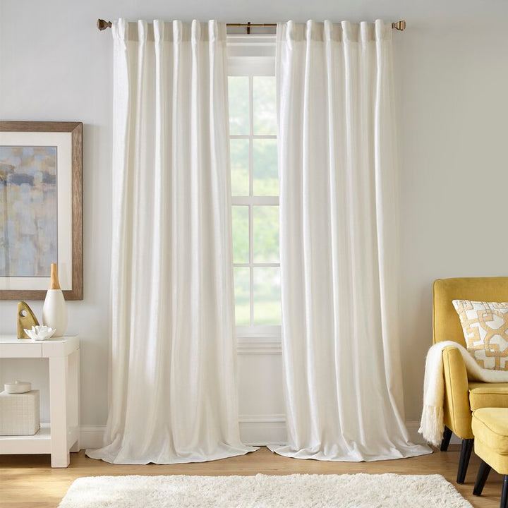 Savala Distressed Solid Room Darkening Single Curtain Panel
