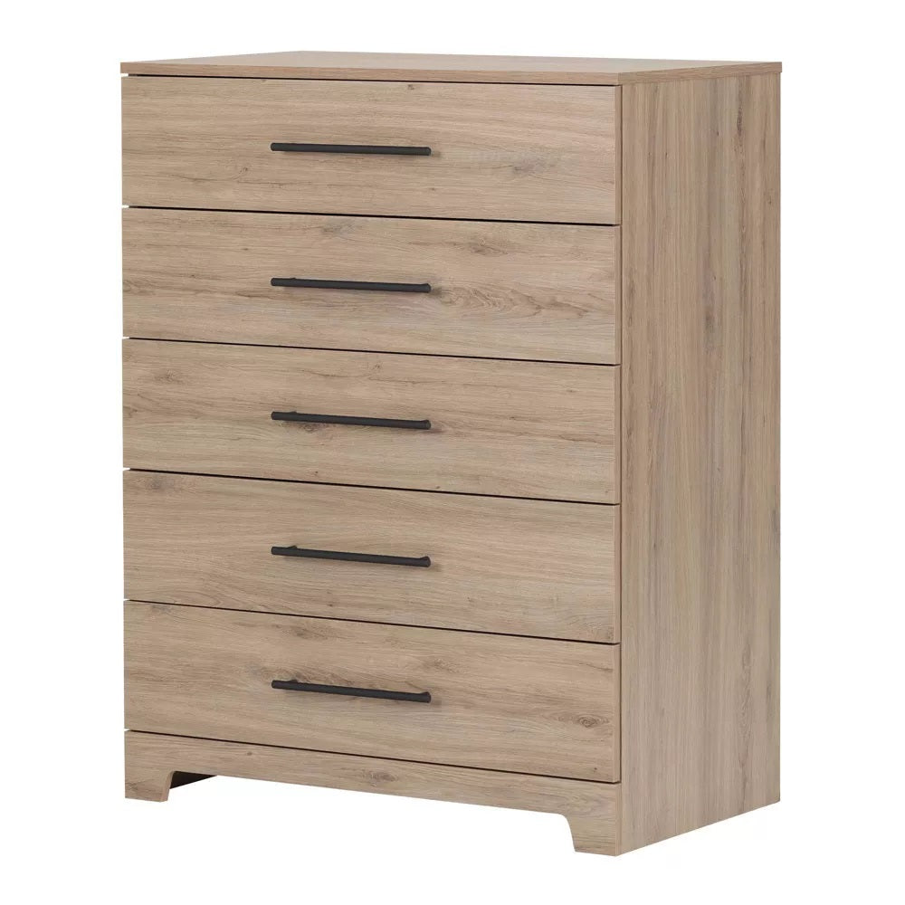 Primo 5 Drawer Chest Rustic Oak South Shore
