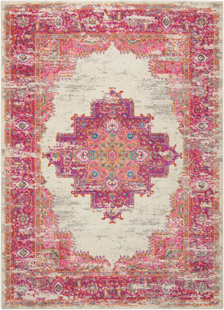 Abbate Oriental Area Rug in Ivory/Pink new