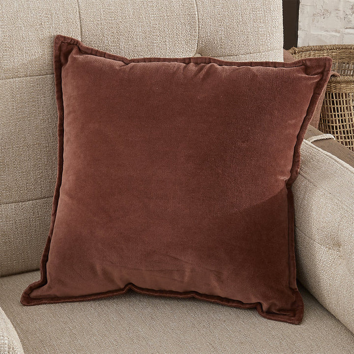 Cotton Velvet Pillow With Insert-18"x18"