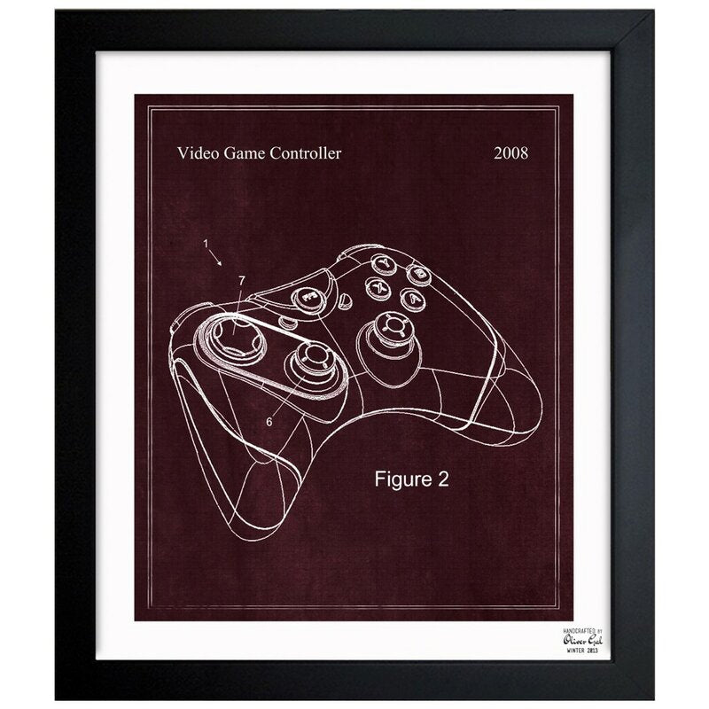 Video Game Controller Art With Frame