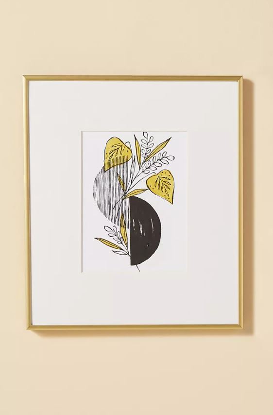 Midnight Foliage Wall Art Framed