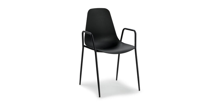 Svelti Pure Black Dining Armchair Set Of 2