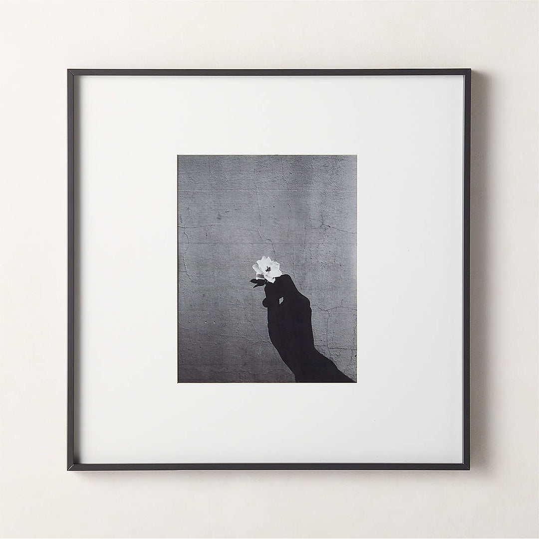 GALLERY SOFT BLACK PICTURE FRAME WITH WHITE MAT