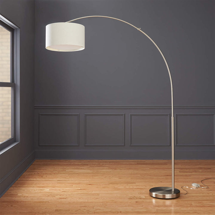 BIG DIPPER ARC BRUSHED NICKEL FLOOR LAMP