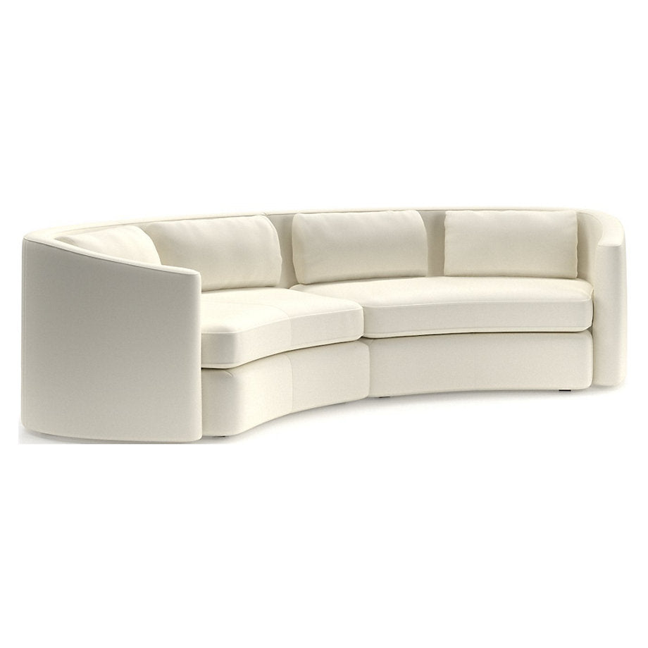 Nouveau 2-Piece Curved Sectional Sofa