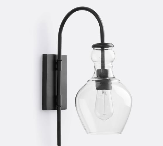 Flynn Recycled Glass Plug In Sconce