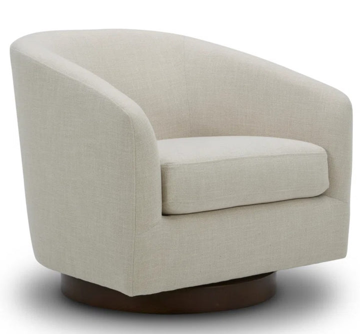 Aiden Upholstered Swivel Barrel Chair