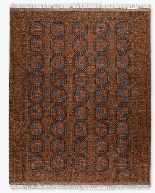 Pascala Hand Knotted Copper Wool Area Rug