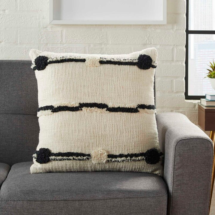 Francisco Cotton Throw Pillow Cover With Insert-18"x18"