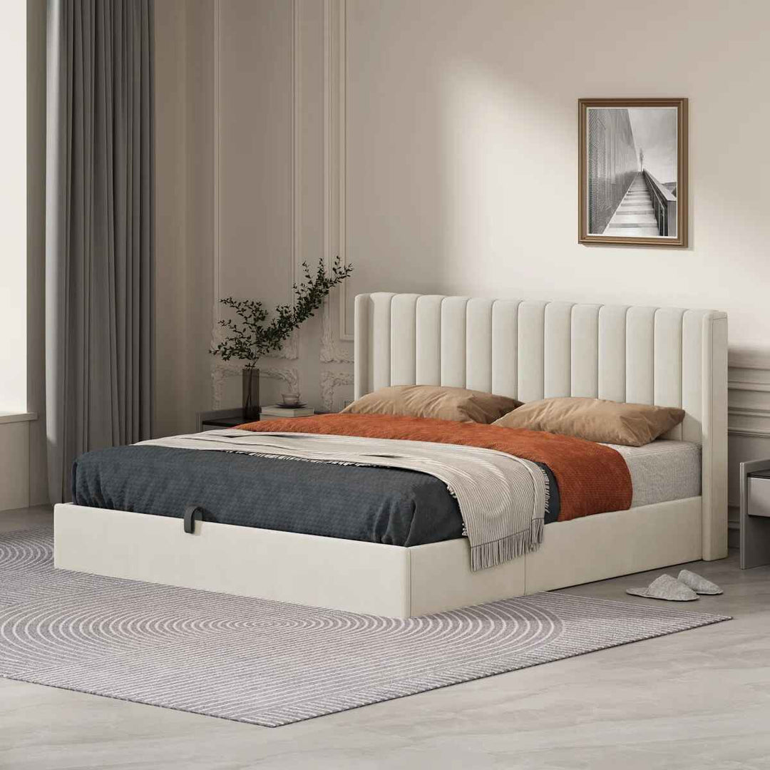 Daizia Lift Up Storage Platform Bed King