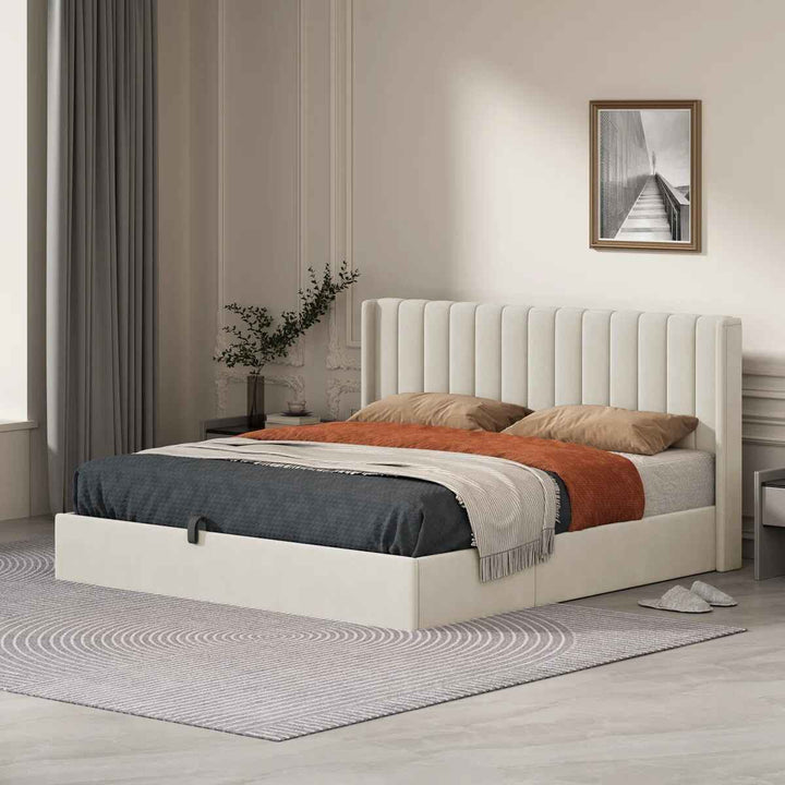 Daizia Lift Up Storage Platform Bed King