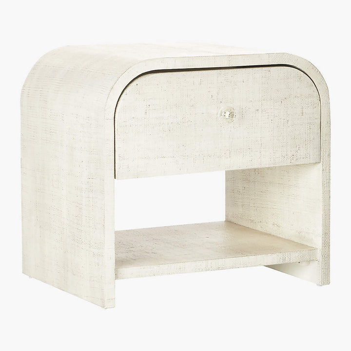 Archer Lacquered Linen Nightstand
