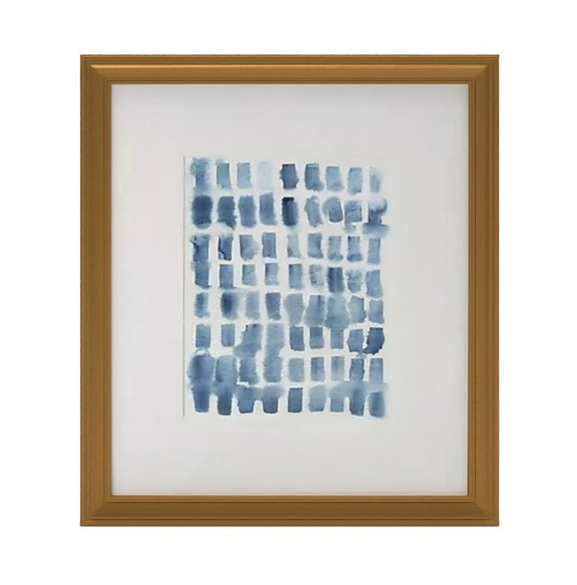 Blue Wash Blocks Wall Art With Frame