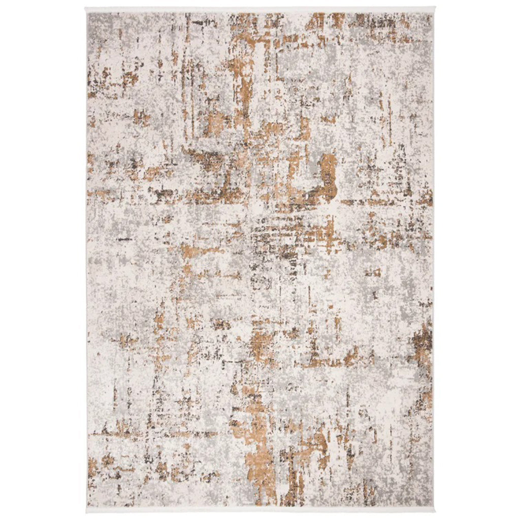 Broadway Abstract Gray Gold Area Rug 9'x12'