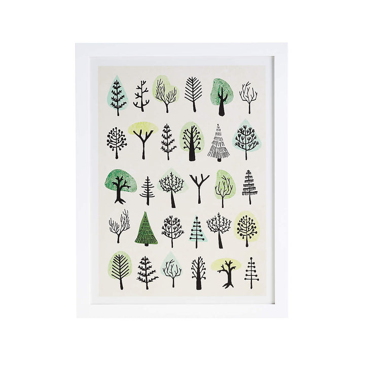 Happy Trees Framed Wall Art With Frame