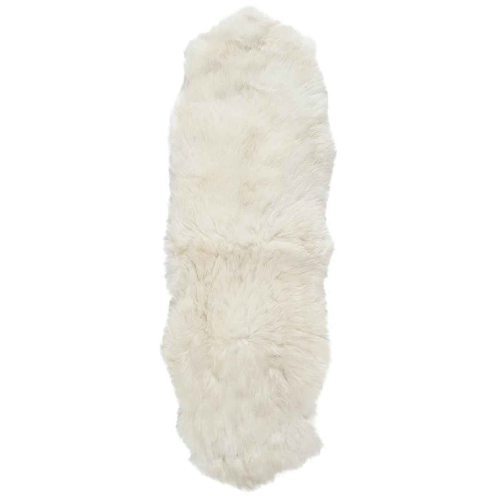 Mera Handmade Sheepskin White Area Rug-2'x6'